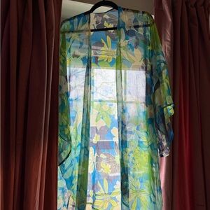 Aerie Vibrant Floral Sheer Kimono